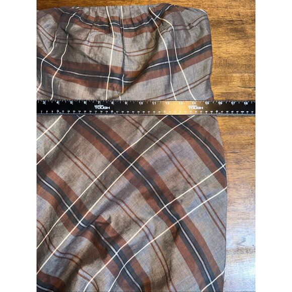 Banana Republic Plaid Strapless Midi Dress - Picture 6 of 7